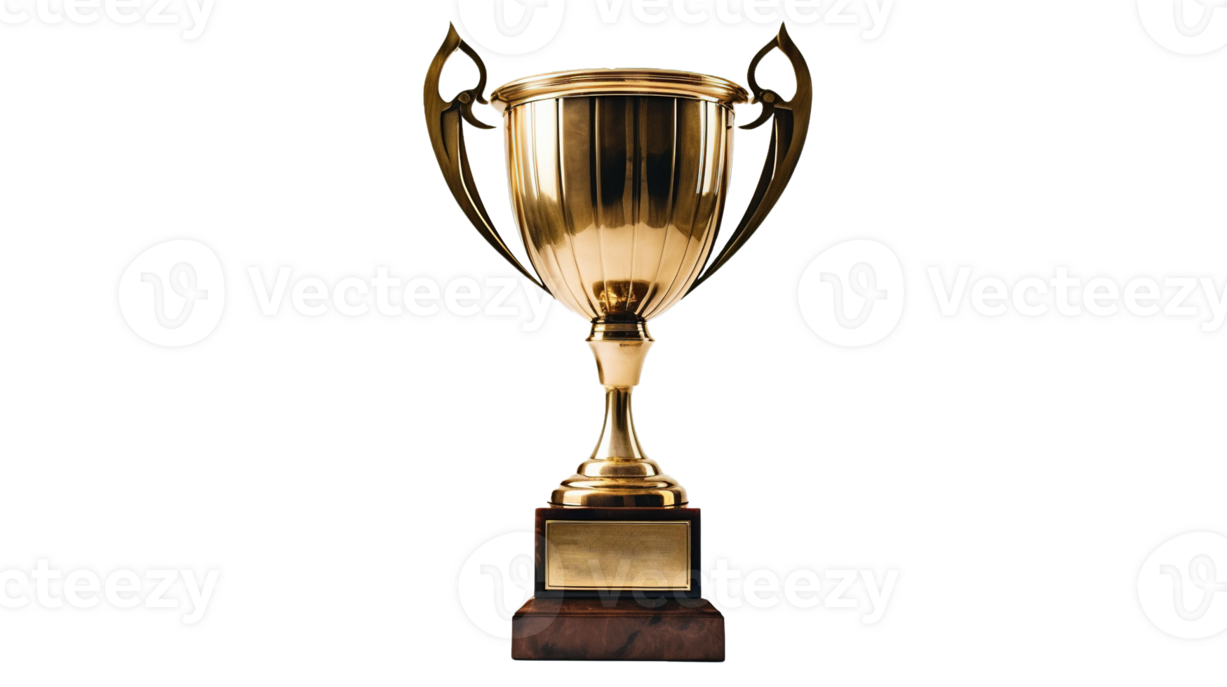 AI generated Award Winner Trophy Isolated on Transparent Background, PNG File. Win, Achievement, Award