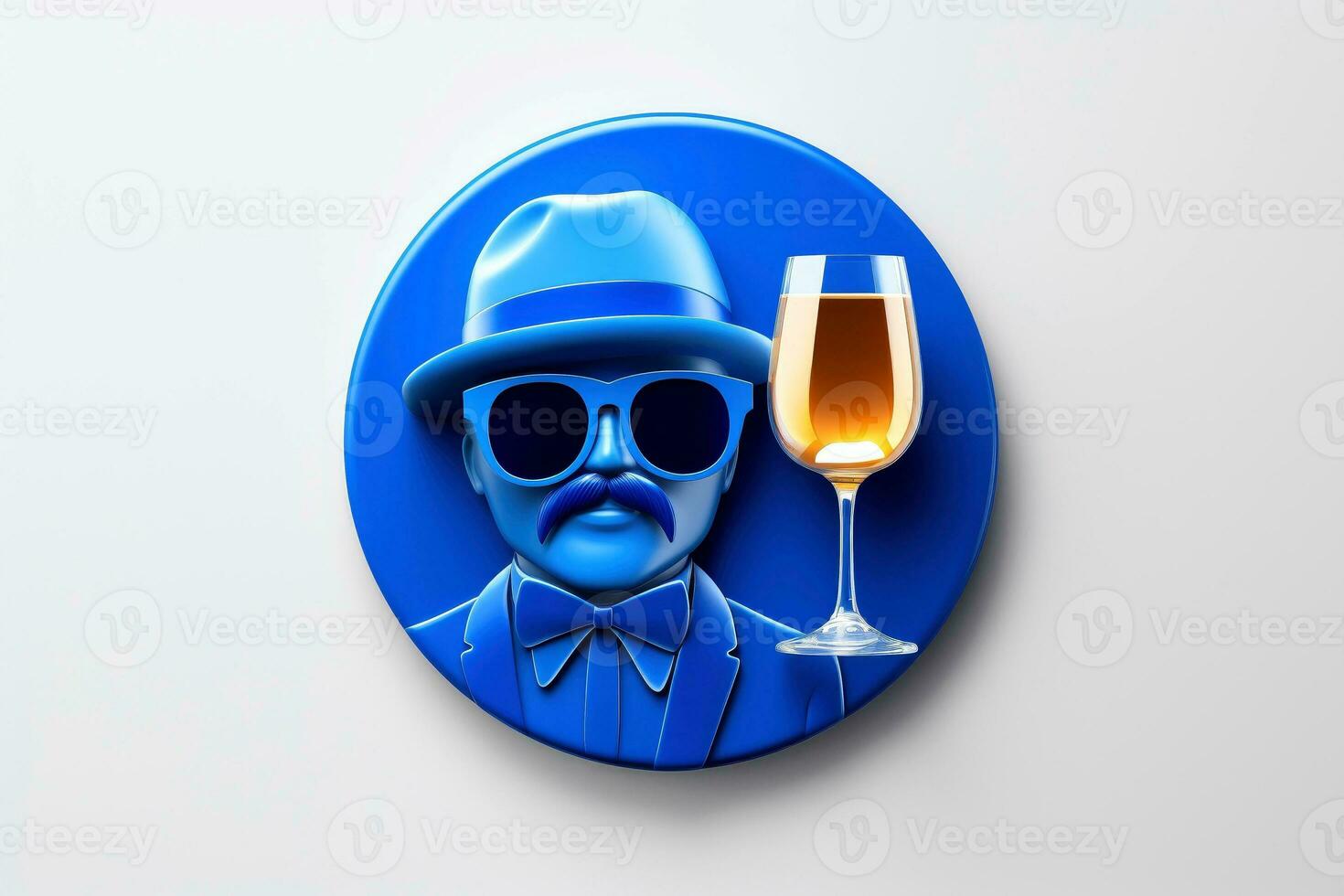 AI generated Abstract 3d human character, happy new year concept, Generative AI photo