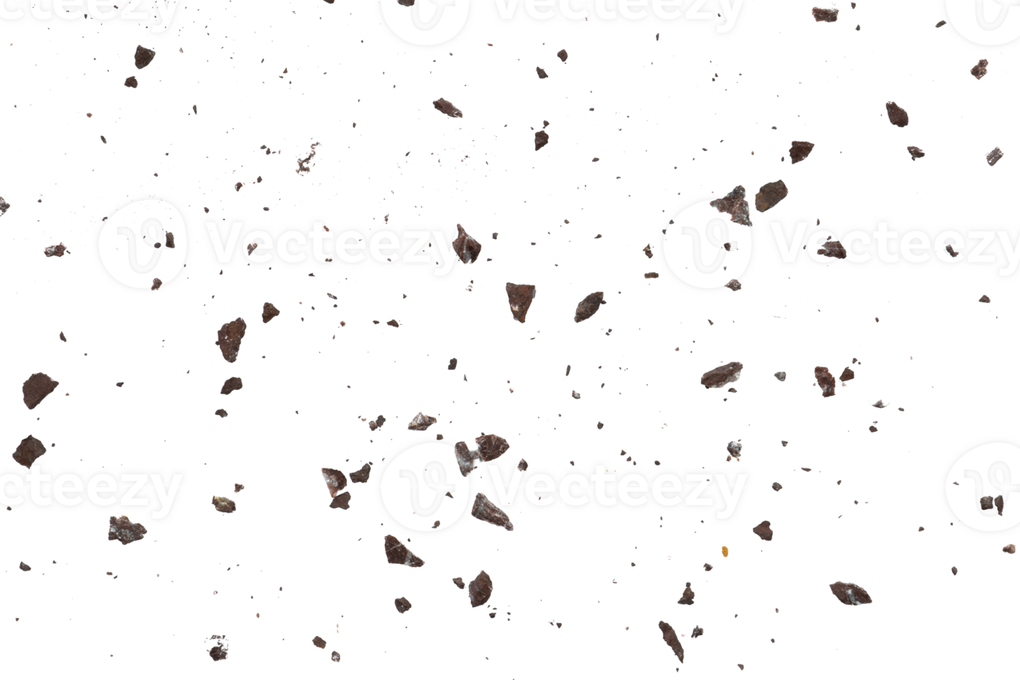 scattered rock particles and dust texture png