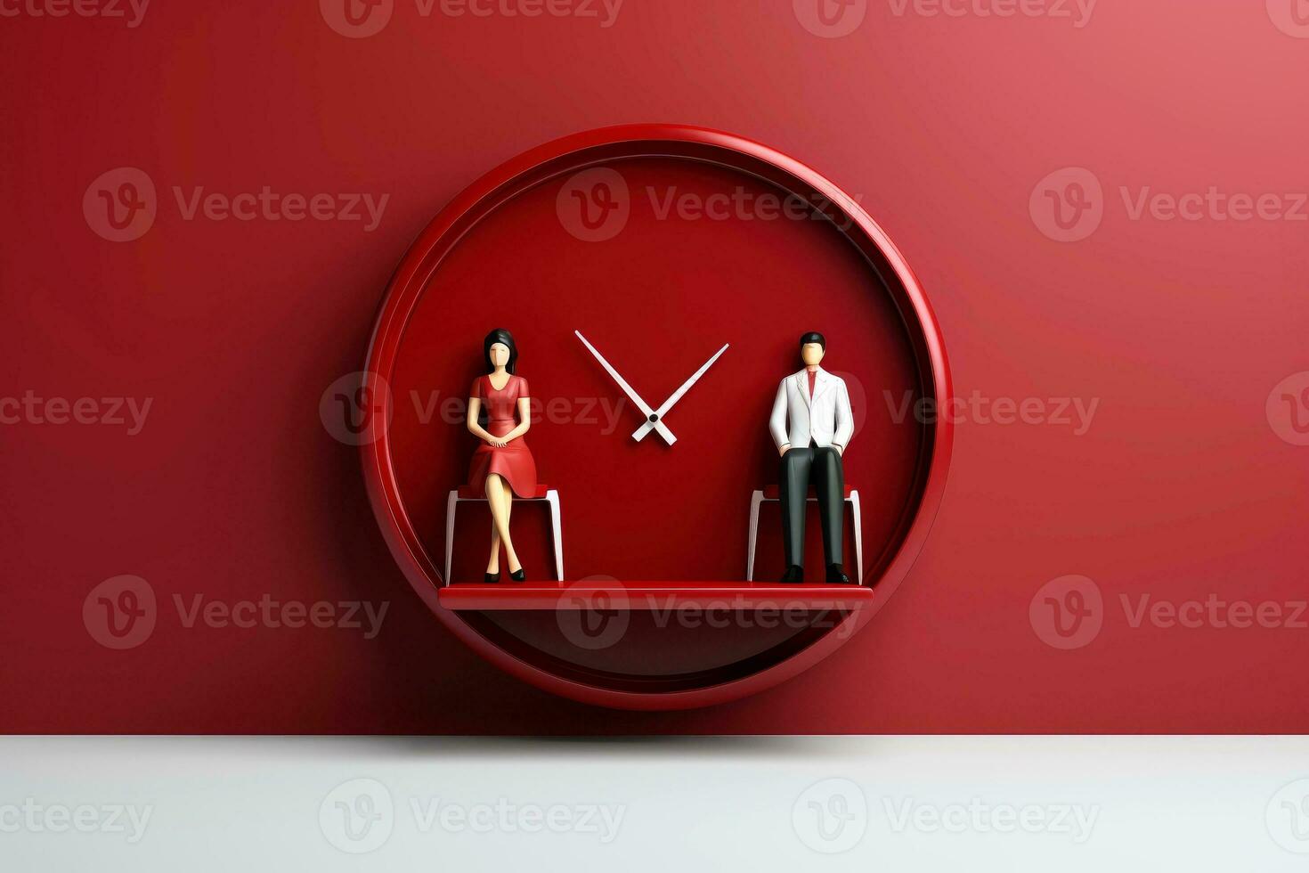 AI generated Mockup 3d clock,countdown, happy new year concept, Generative AI photo