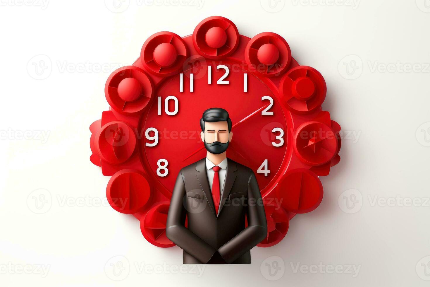 AI generated Mockup 3d clock,countdown, happy new year concept, Generative AI photo