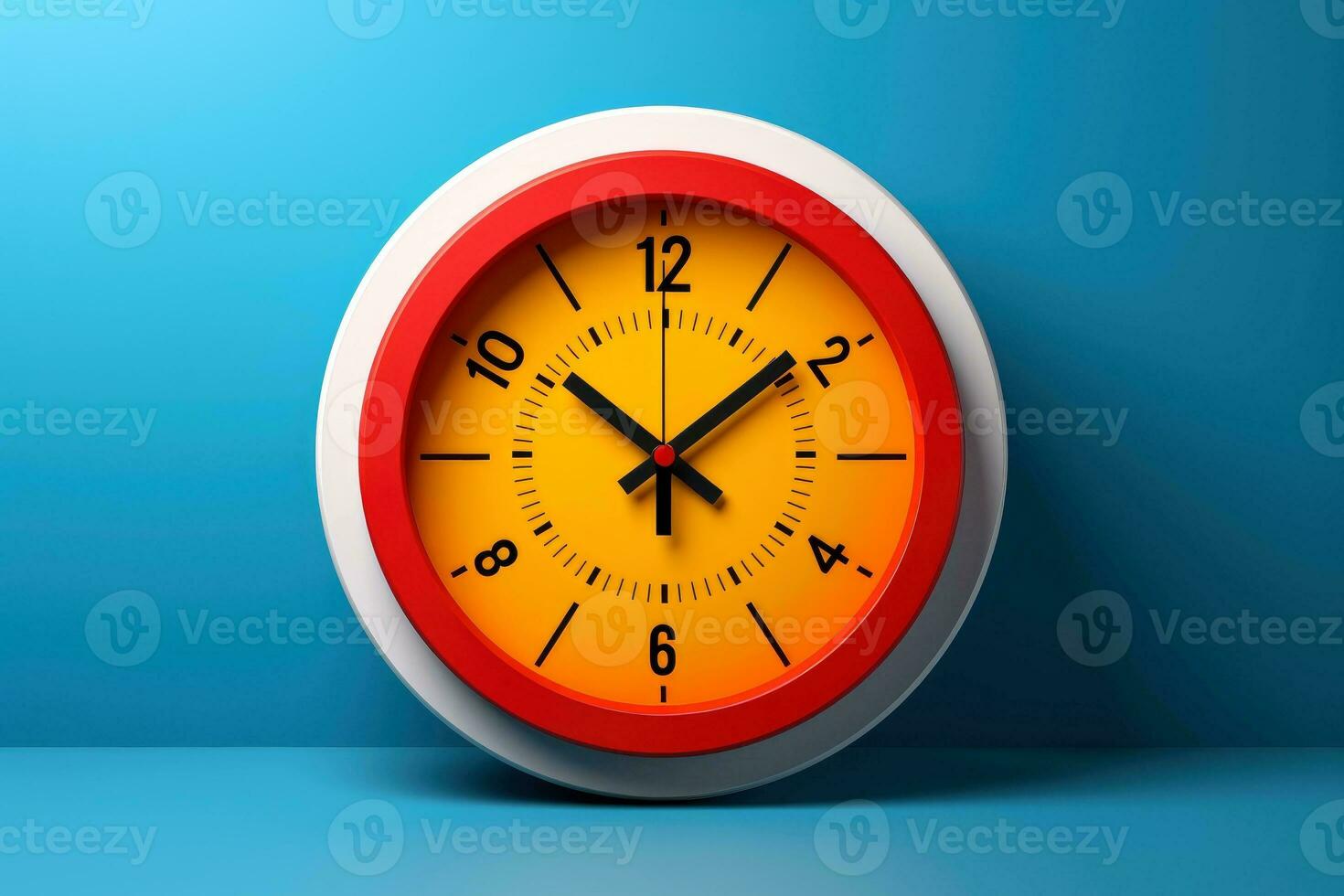 AI generated Mockup 3d clock,countdown, happy new year concept, Generative AI photo