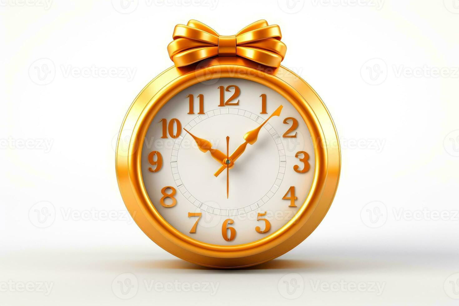 AI generated Mockup 3d clock,countdown, happy new year concept, Generative AI photo