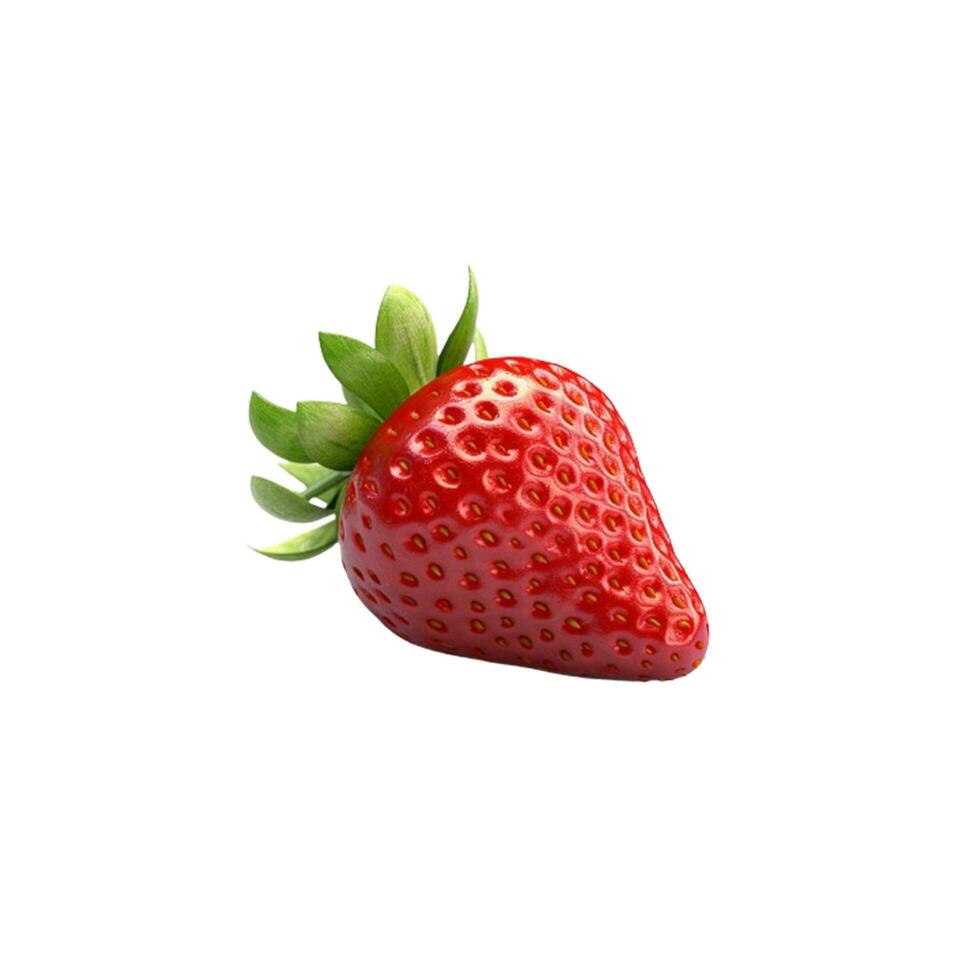 AI generated Graphic 3D Representation of Luscious Strawberries, Isolated for Creative Culinary Concepts photo