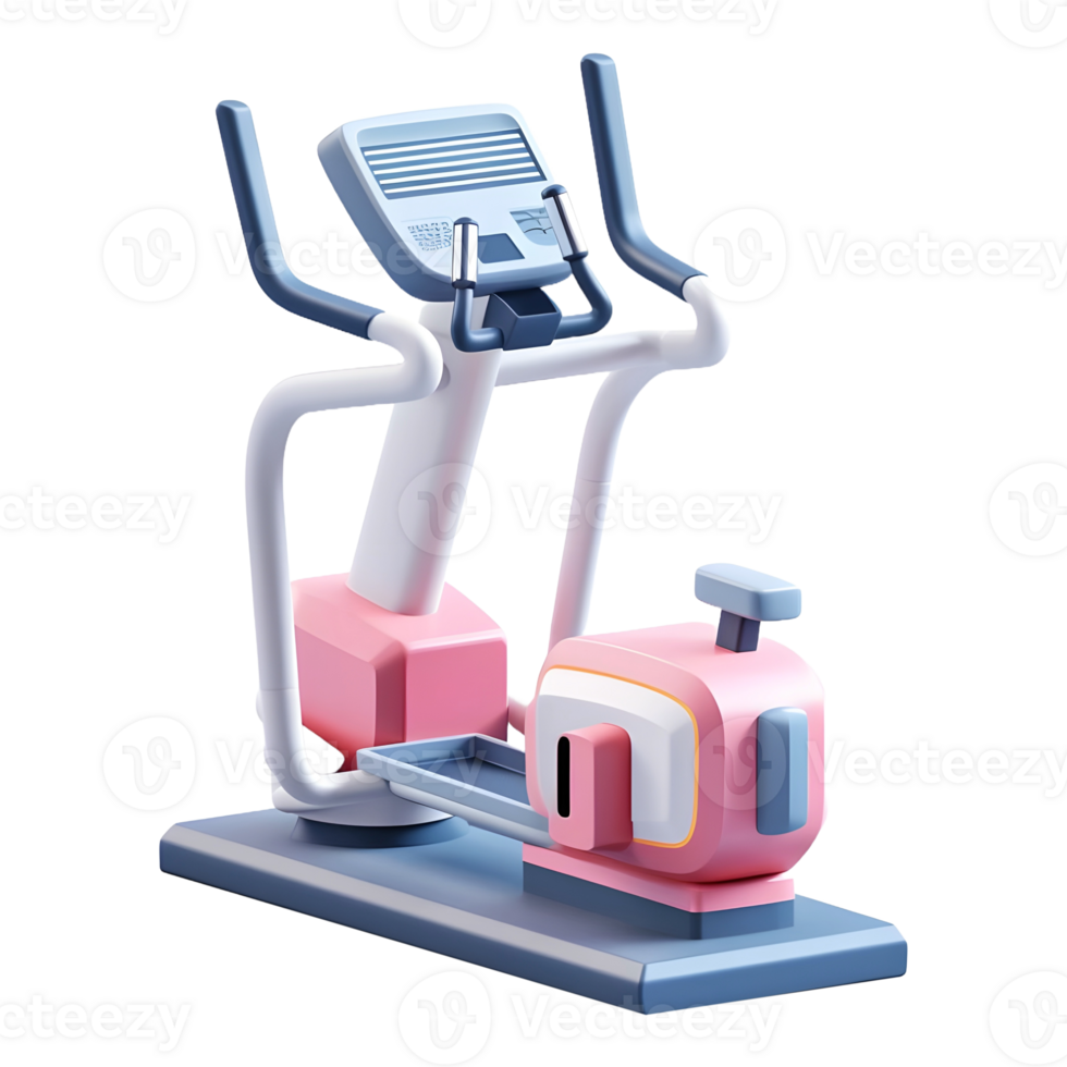 AI generated 3D Rendering of a Exercise Machine on Transparent Background - Ai Generated png
