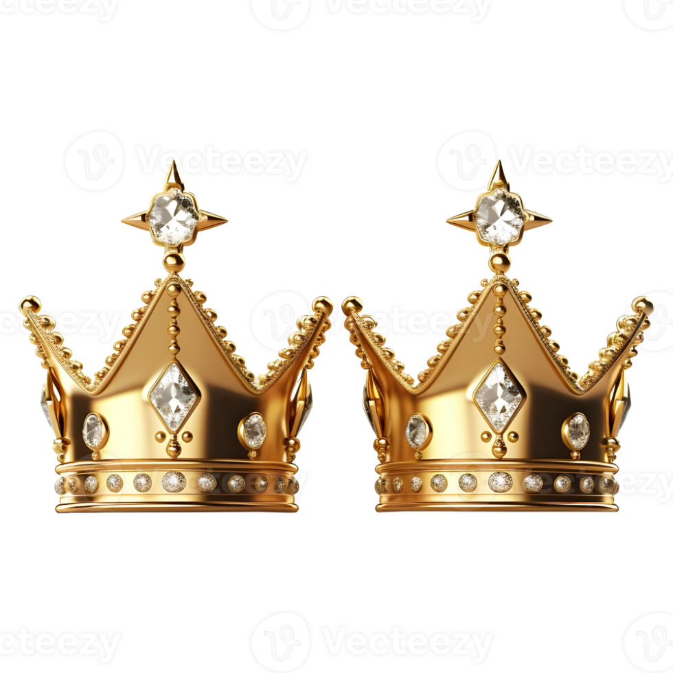 AI generated 3D Rendering of a King Crown on Transparent Background - Ai Generated png
