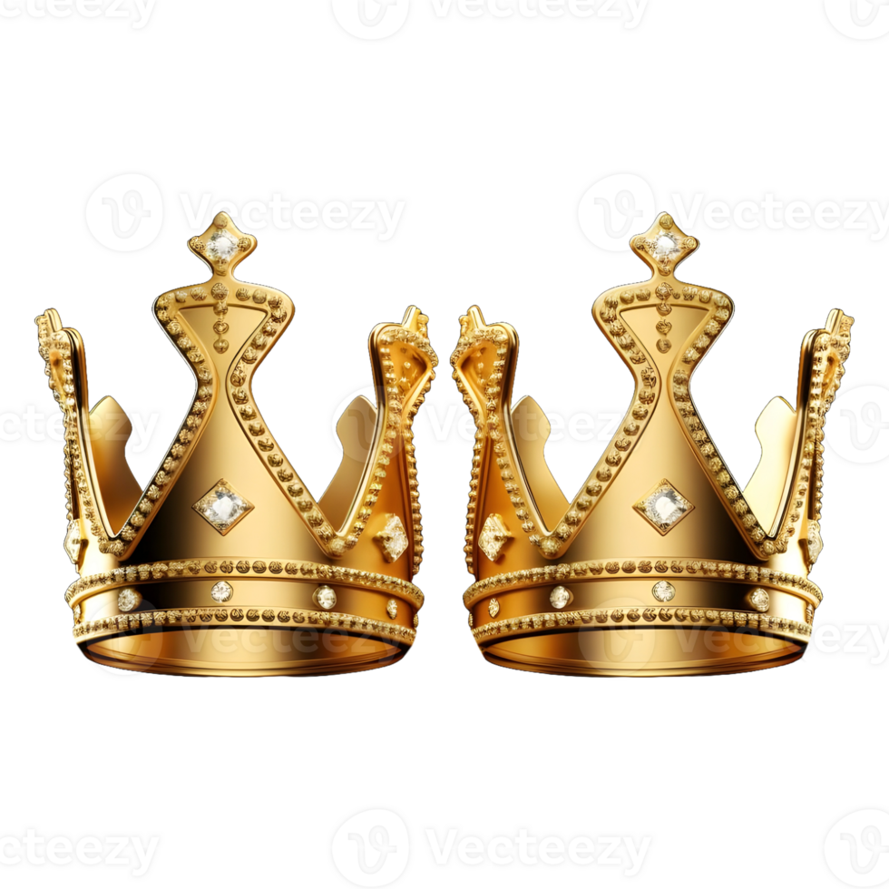 AI generated 3D Rendering of a King Crown on Transparent Background - Ai Generated png