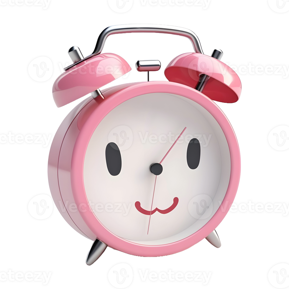 AI generated 3D Rendering of a Beautiful Colorful Alarm Clock on