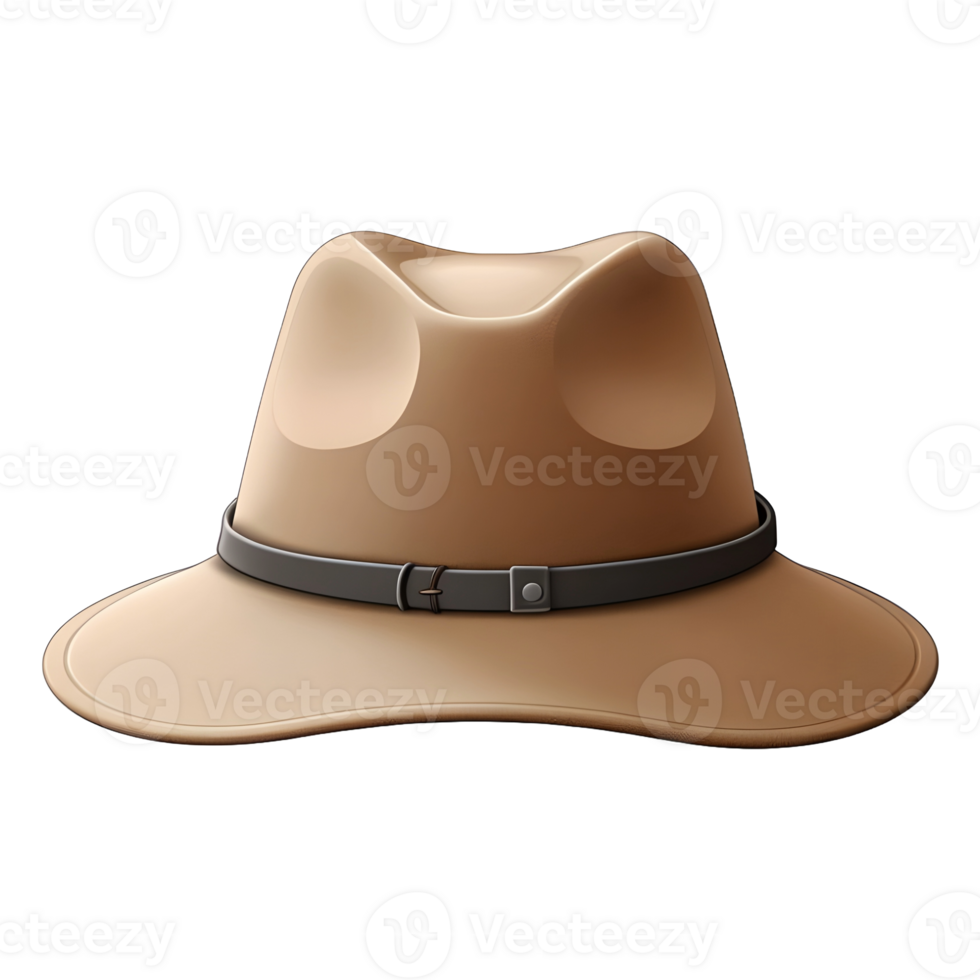AI generated 3D Rendering of a Round Hat on Transparent Background - Ai Generated png
