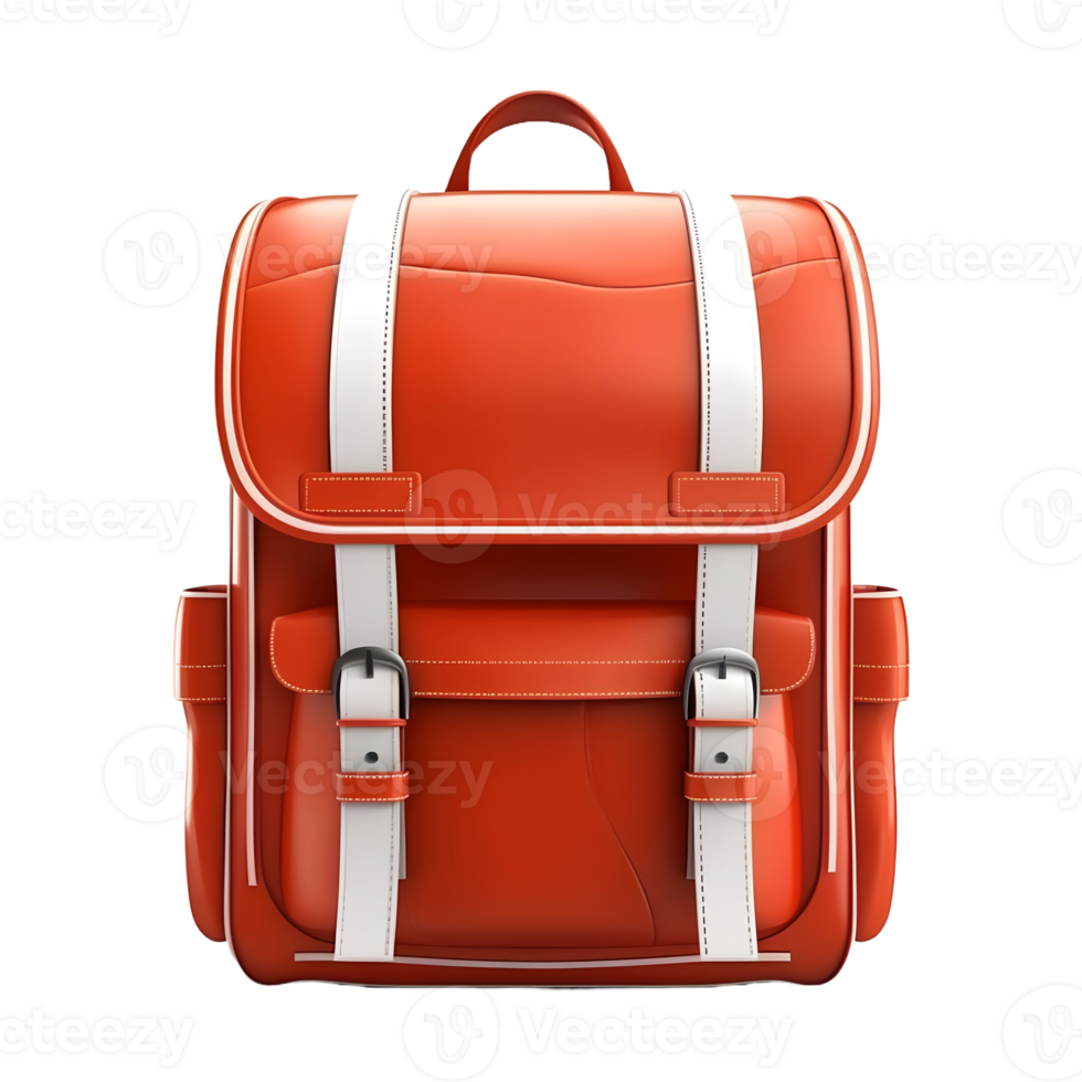 AI generated 3D Rendering of a School Bag on Transparent Background - Ai Generated png