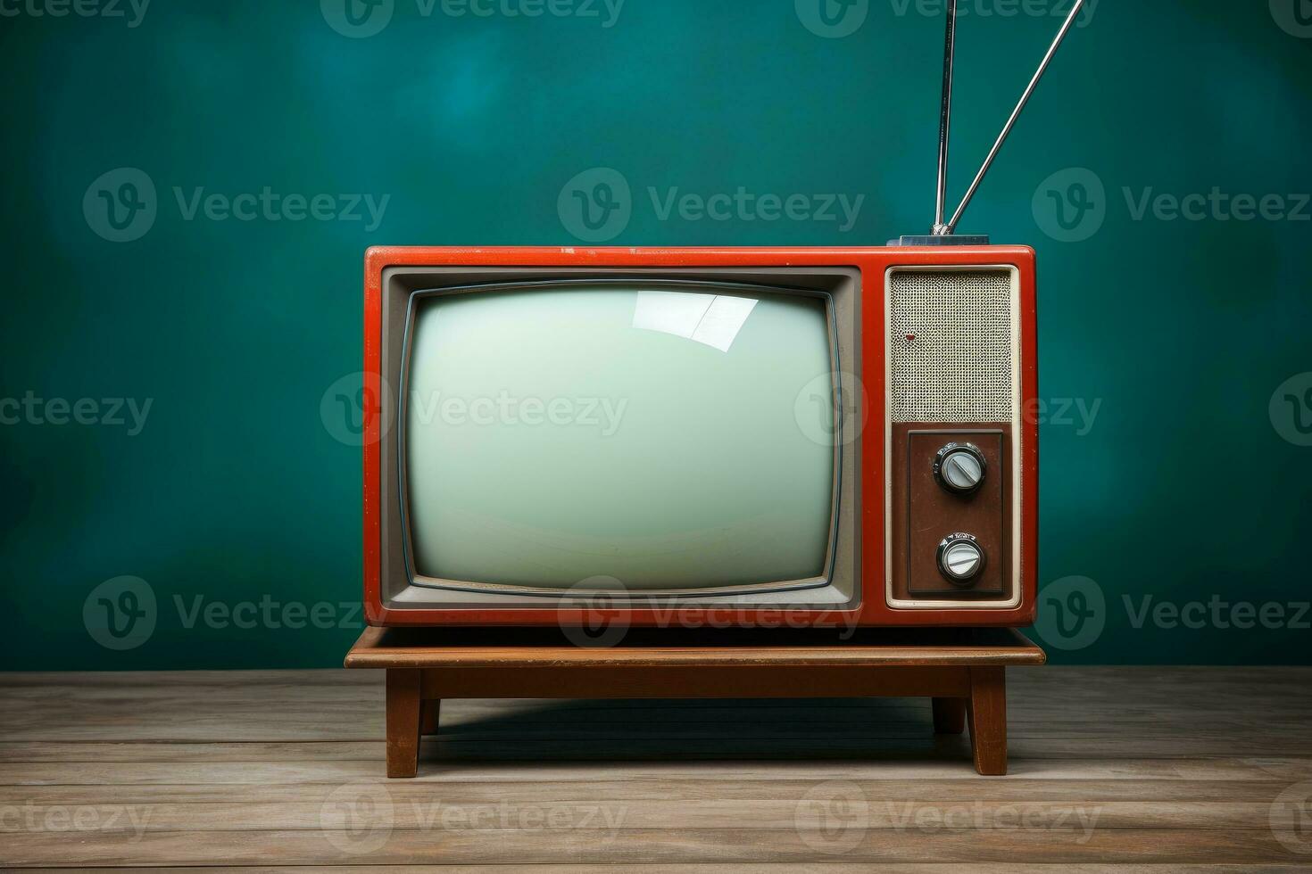 AI generated Photo of a vintage television set. Generative AI