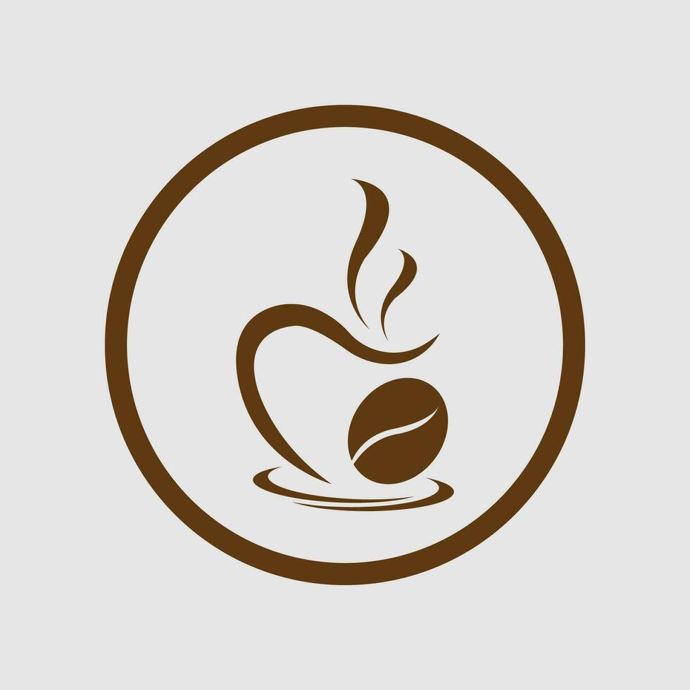 Coffee cup logo vector icon illustration design