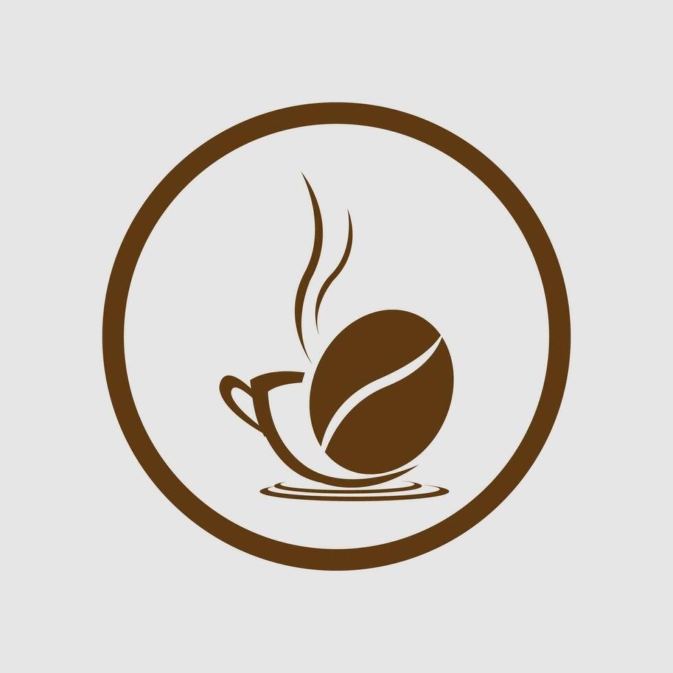 Coffee cup logo vector icon illustration design