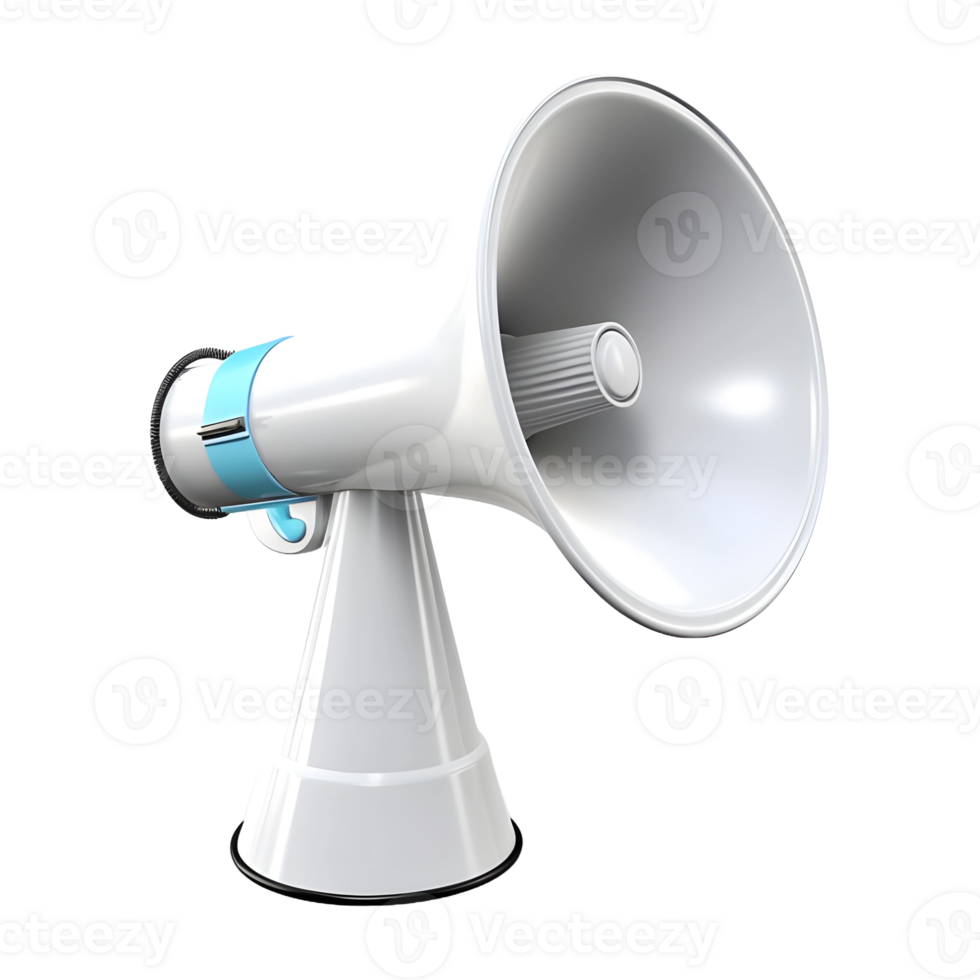 AI generated 3D Rendering of a Megaphone on Transparent Background - Ai Generated png