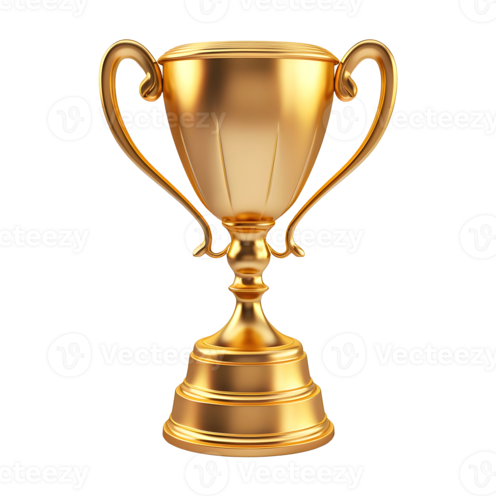 AI generated 3D Rendering of a Champion or Winner Cup on Transparent Background - Ai Generated png
