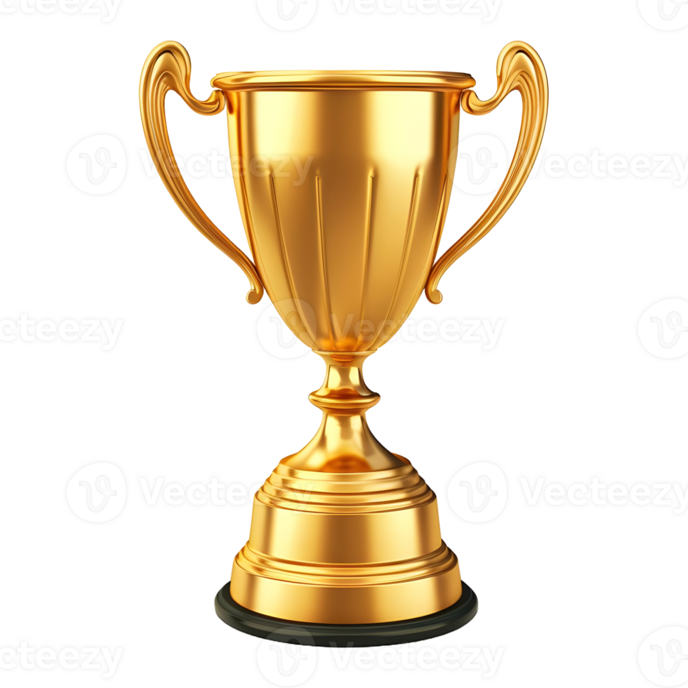 AI generated 3D Rendering of a Champion or Winner Cup on Transparent Background - Ai Generated png