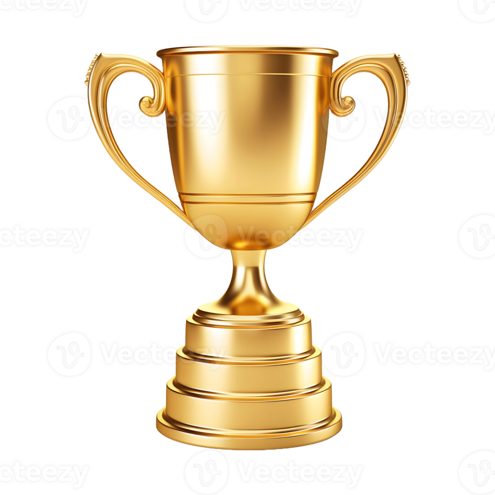 AI generated 3D Rendering of a Champion or Winner Cup on Transparent Background - Ai Generated png