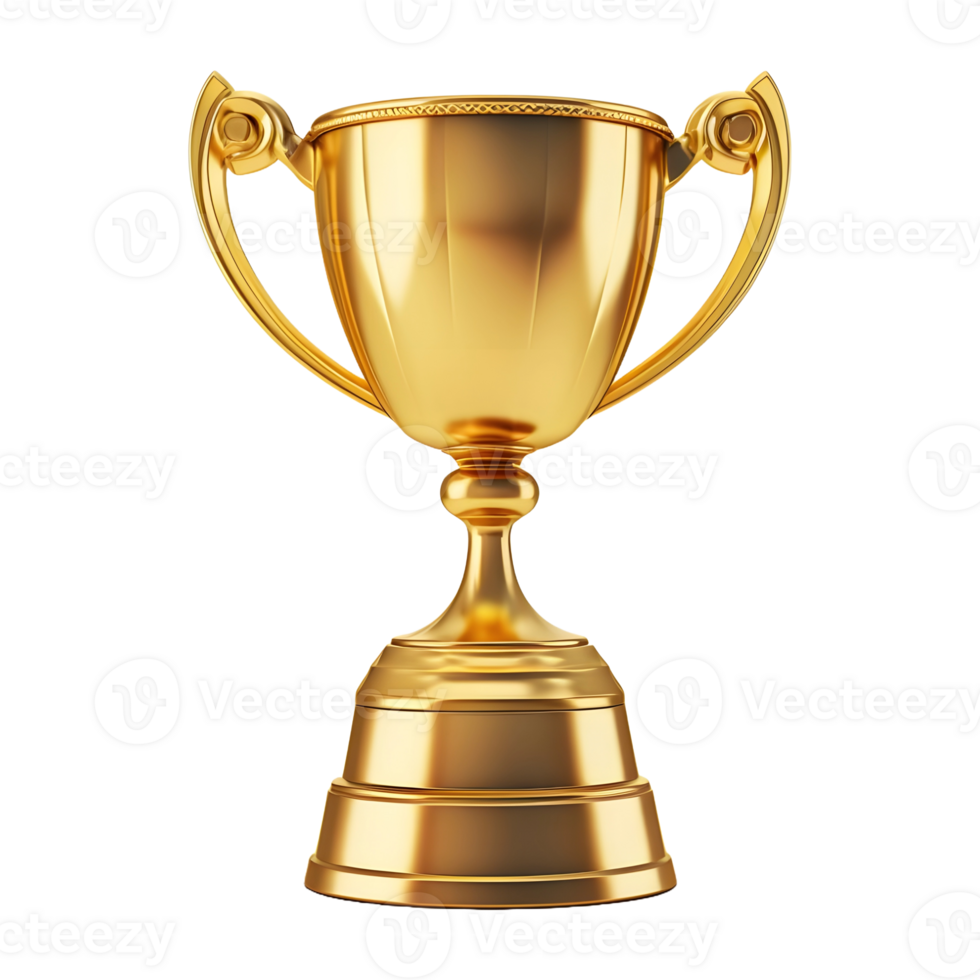 AI generated 3D Rendering of a Champion or Winner Cup on Transparent Background - Ai Generated png