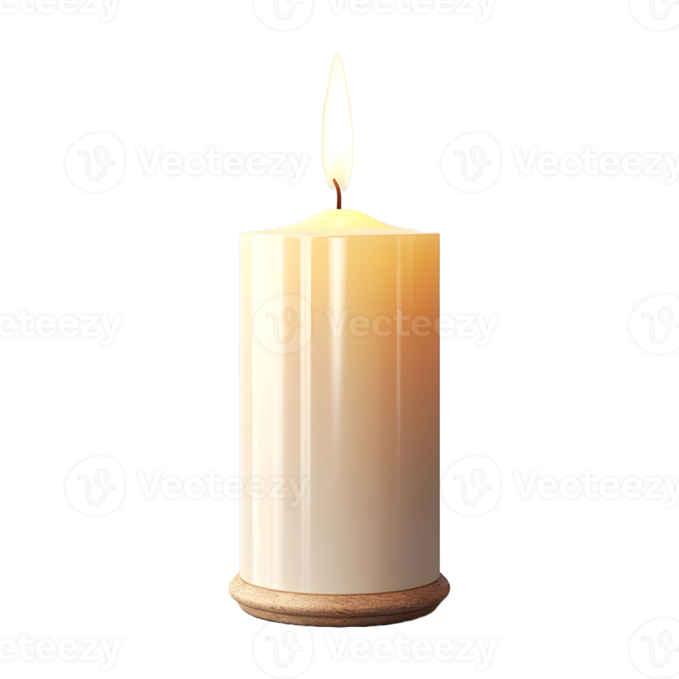AI generated 3D Rendering of a Beautiful Colorful Candle on Transparent Background - Ai Generated png