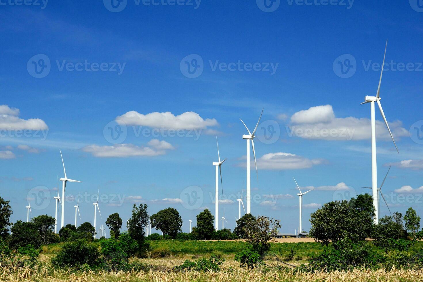 Wind Turbine for Electric is a machine that converts kinetic energy into mechanical energy that can be used such as grinding grain, pumping water, or currently used to produce electrical energy. photo