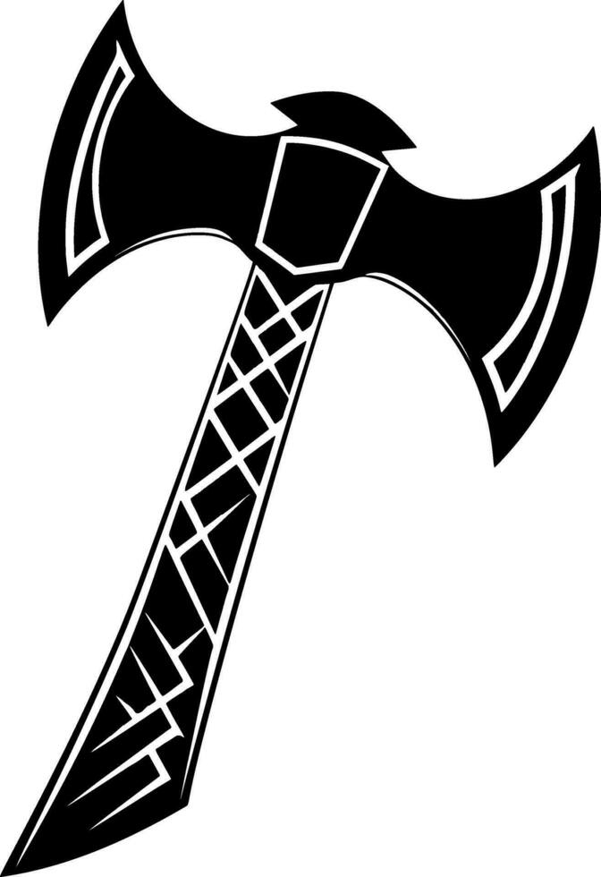 Viking battle axe, weapon axe, viking axe in vector. AI generated illustration. vector