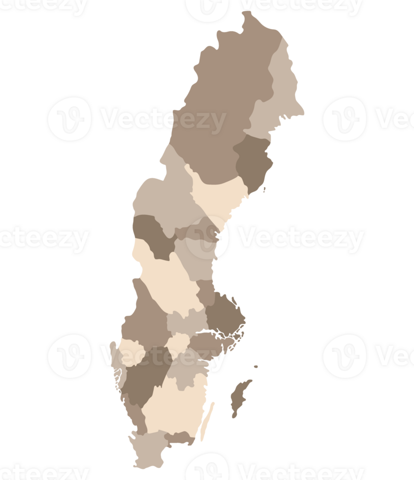Map of Sweden. Sweden provinces map png