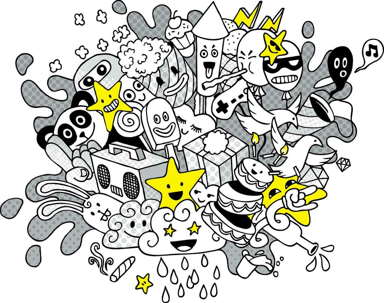Party Doodle 2 vector