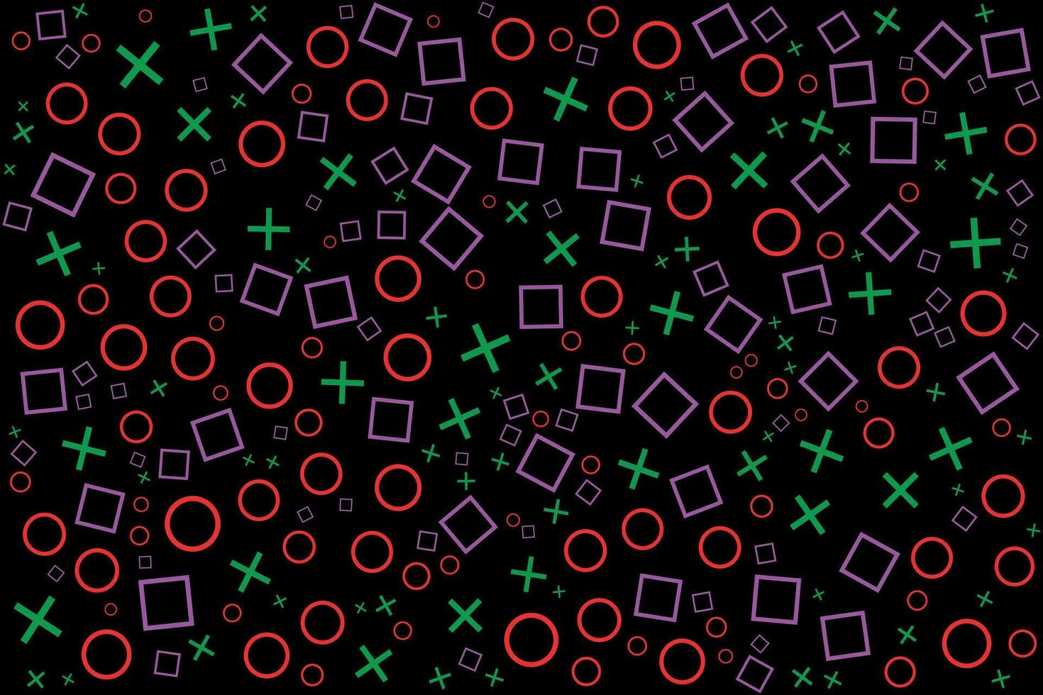 Vector geometric abstract background seamless pattern with multicolor shapes.