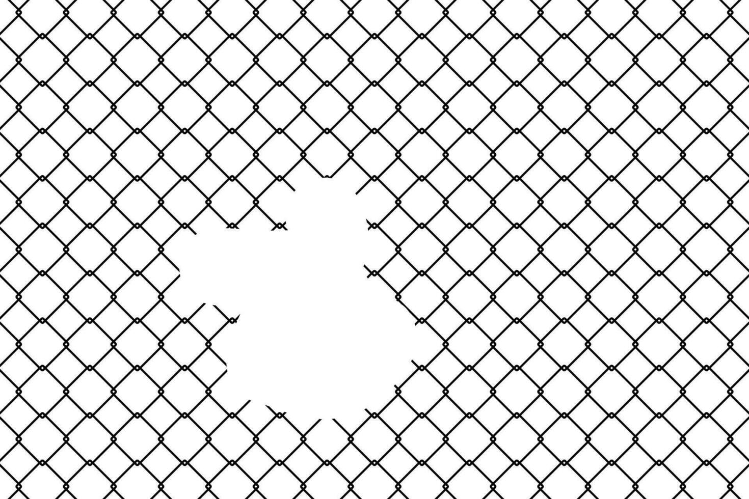 Metal fence black wire vector. vector