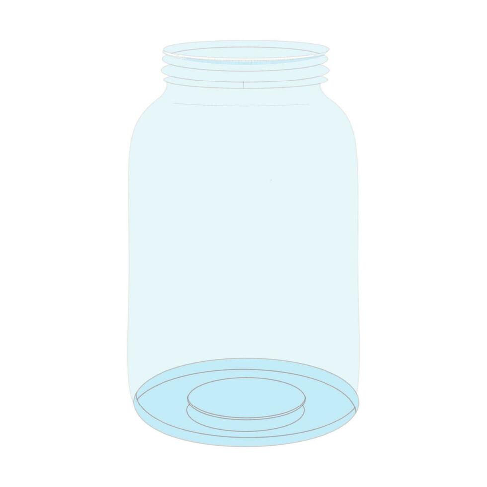 Hand drawn mason jar. Contour sketch. Vector illustration.Glass Jars for canning and preserving. Vector Illustration .