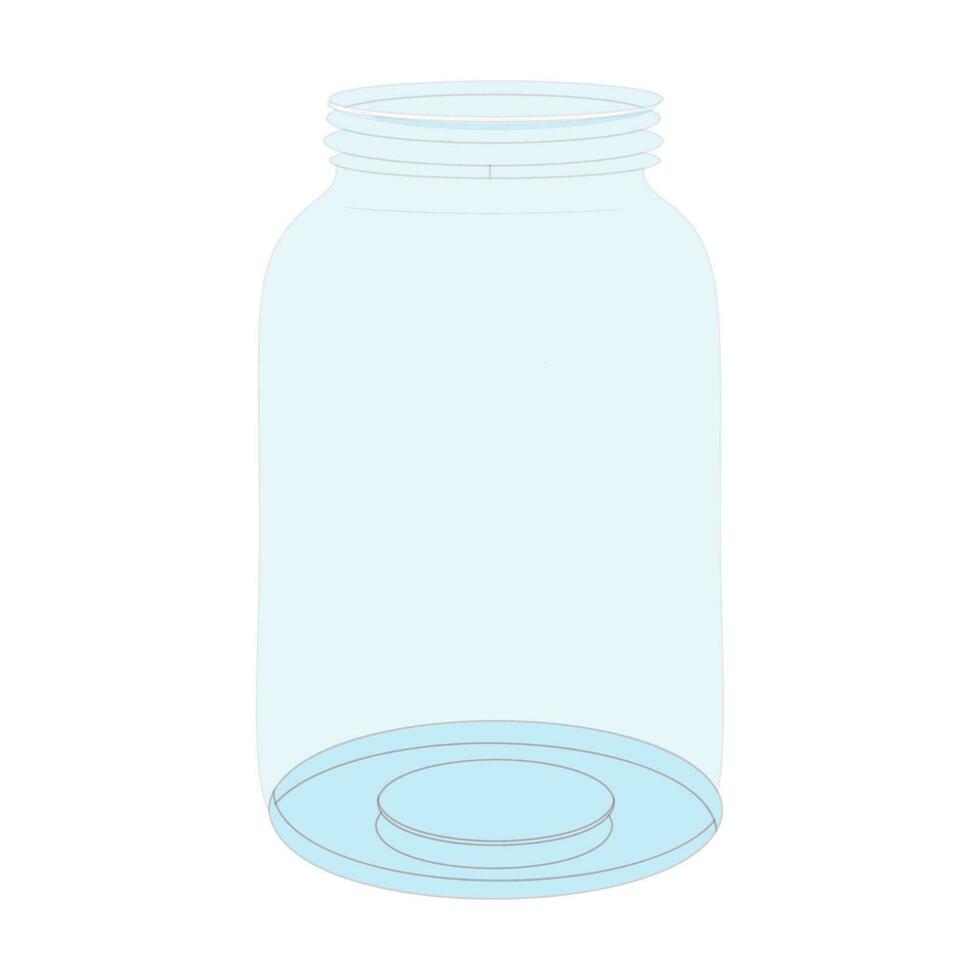 Hand drawn mason jar. Contour sketch. Vector illustration.Glass Jars for canning and preserving. Vector Illustration .