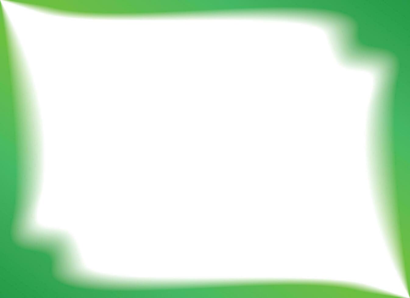 Rectangular blurred gradient green border. Vector illustration