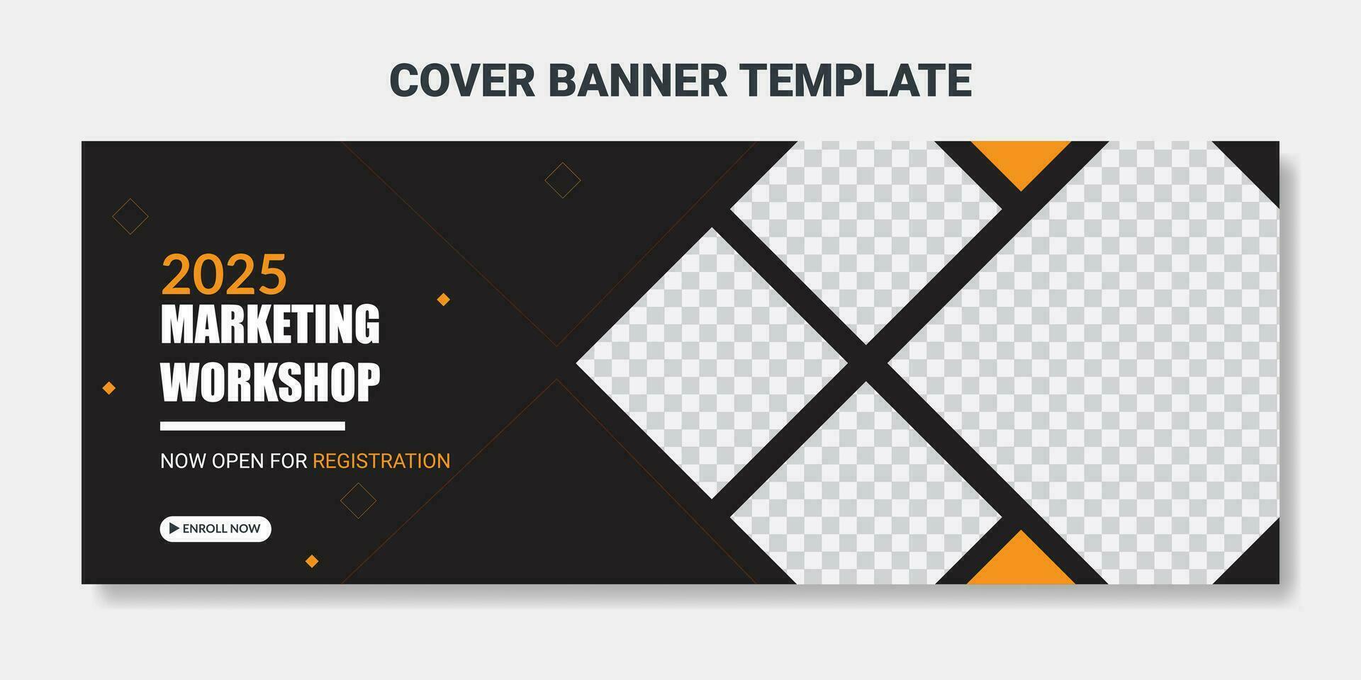 marketing workshop banner vector