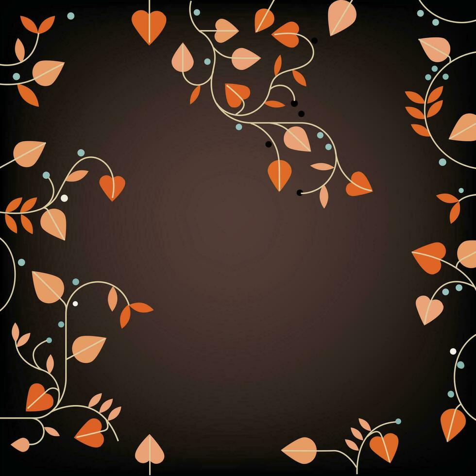 Vine branches template background vector