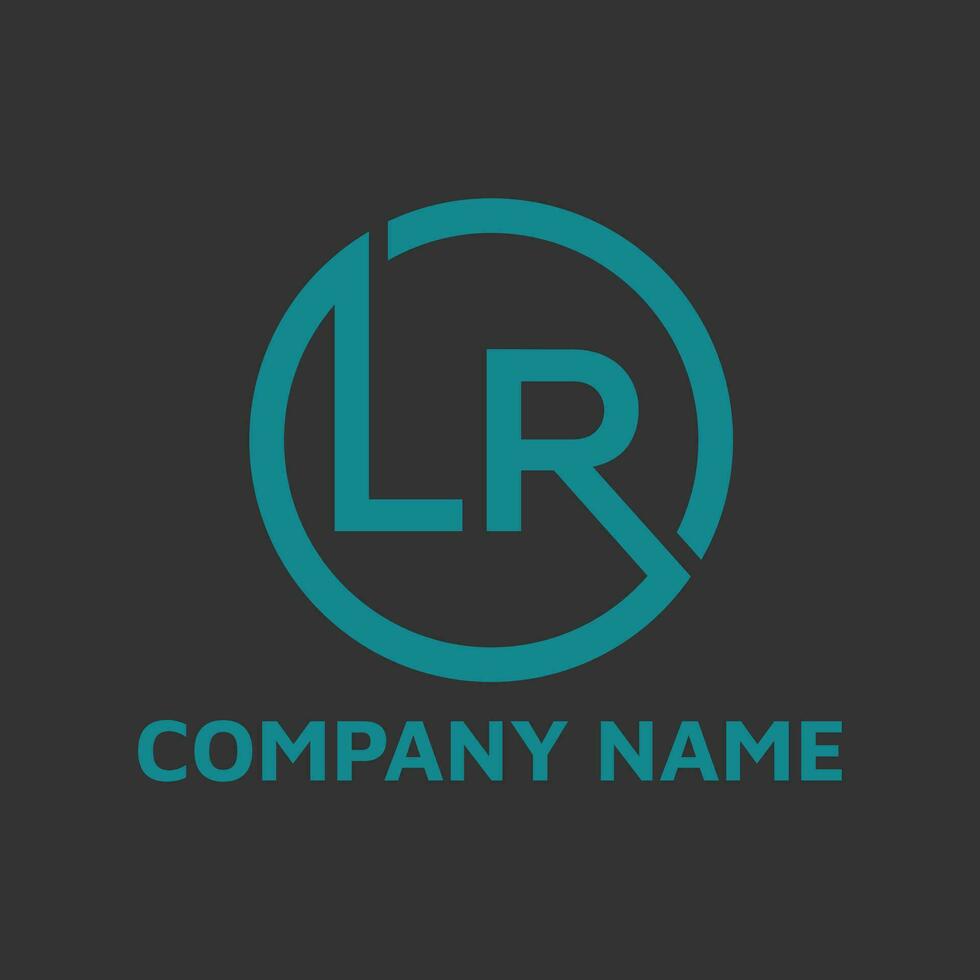 Circle LR logo design service vector