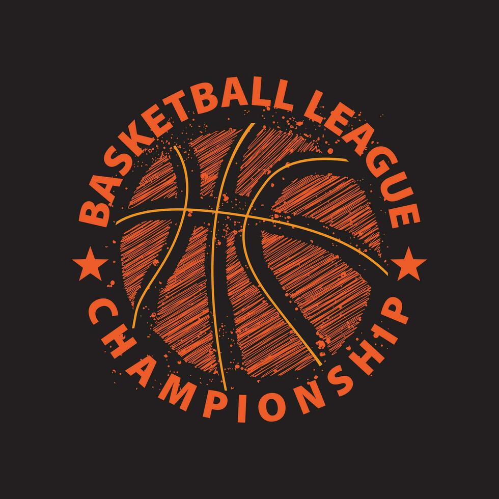 Basketball Illustration typography for t shirt, poster, logo, sticker, or apparel merchandise. vector
