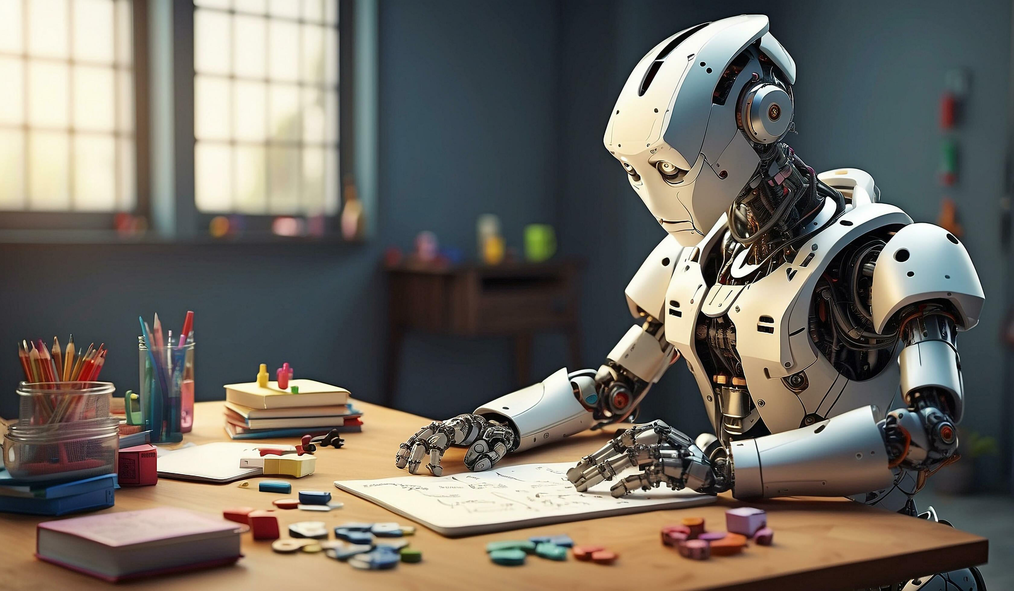 Ai Generated Robot Math Problem Solving 35580533 Stock Photo At Vecteezy Ai Generated Robot Math Problem Solving 35580533 Stock Photo At Vecteezy