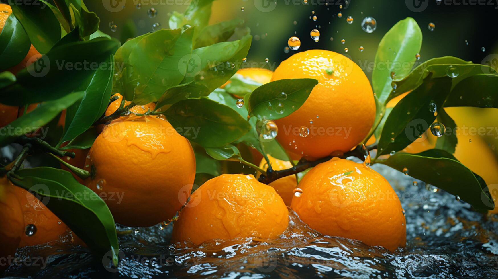 ai generado un manojo de naranjas foto