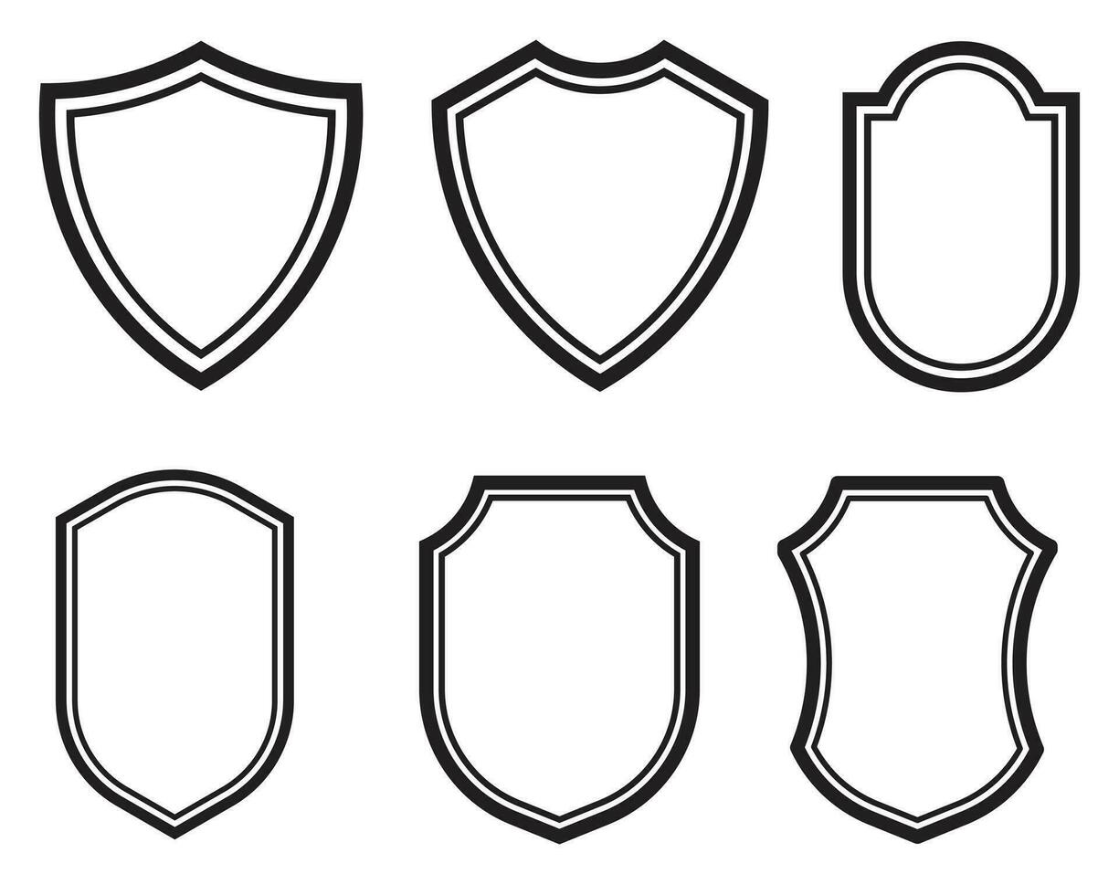 set of shield vector