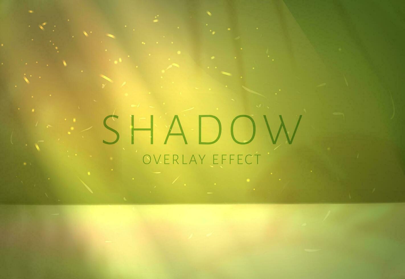 Spring green background with bokeh effect. Transparent shadow effect. Shadows from leaves. Vector illustration. Eps 10