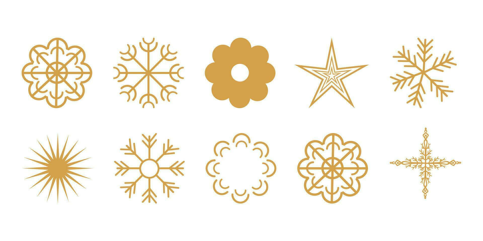 Vector elegnt background with gole snowflakes background