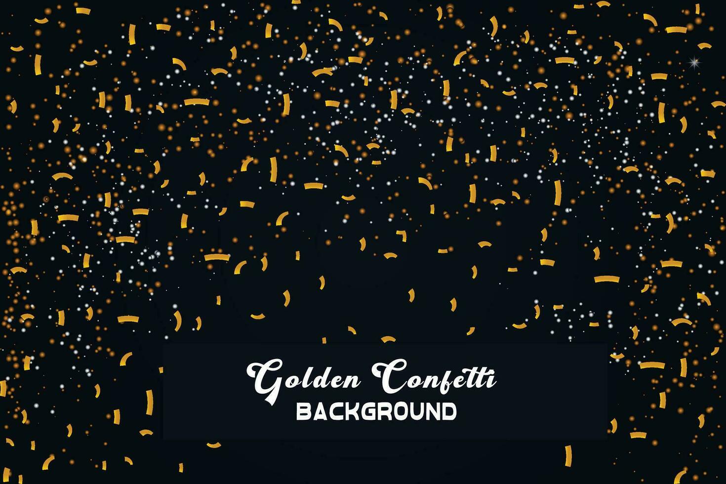 Vector Golden confetti background in realistic style