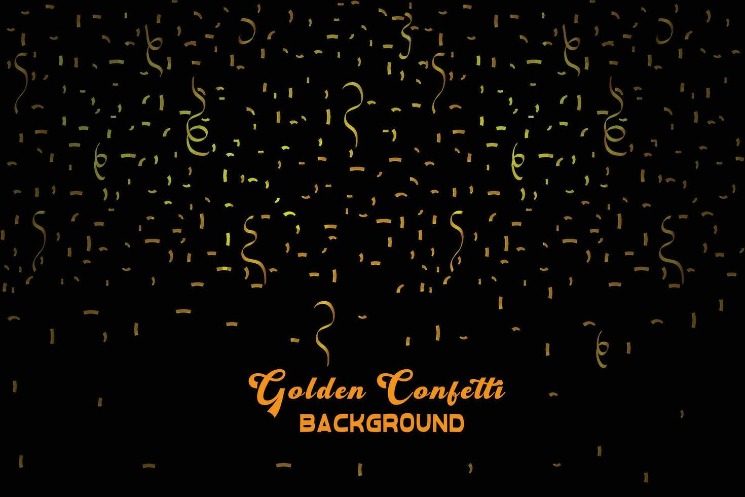 Vector Golden confetti background in realistic style