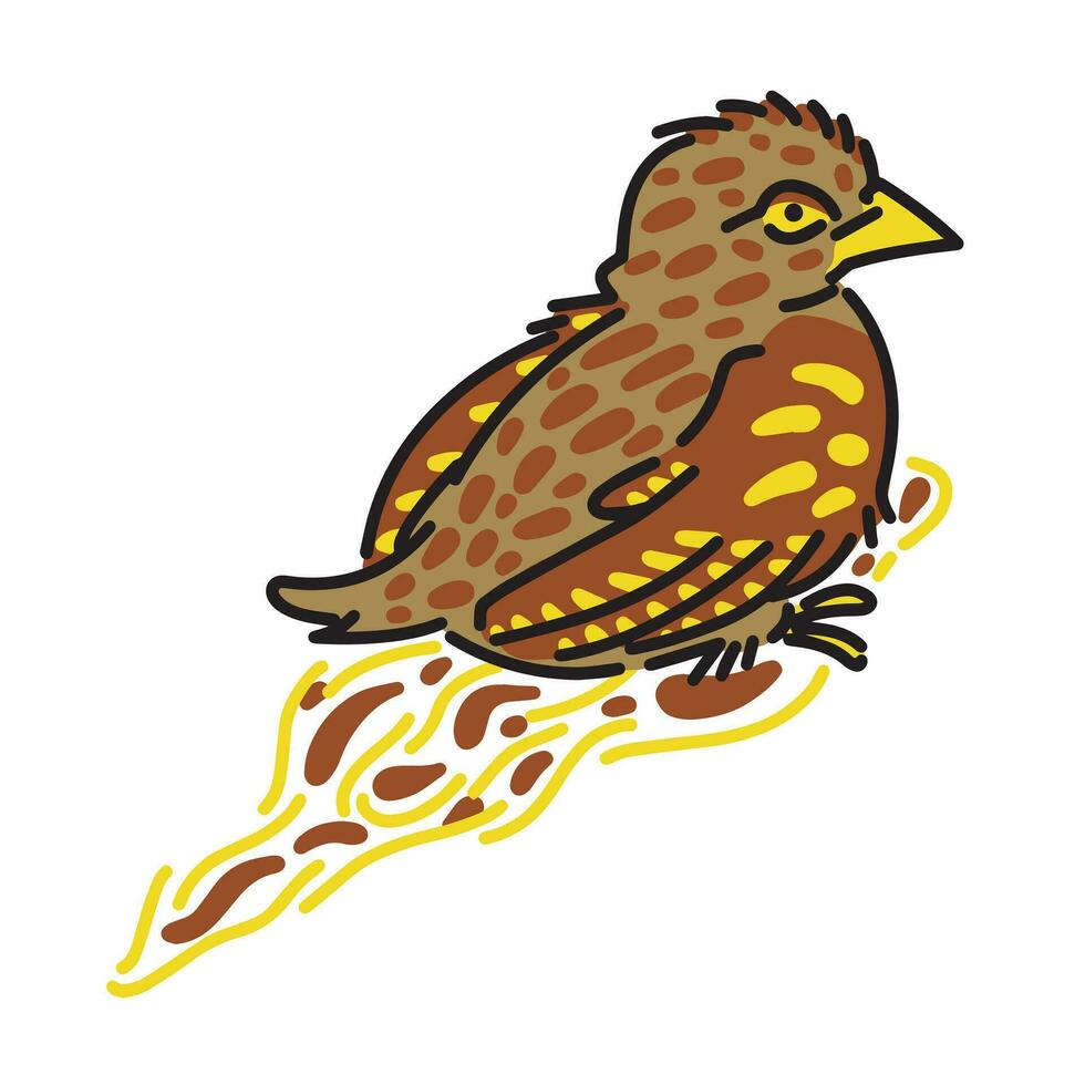 A Little Spotted Bird Looking Sideways vector