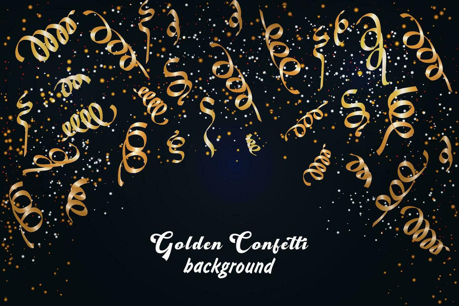 Vector Golden confetti background in realistic style, gold confetti,