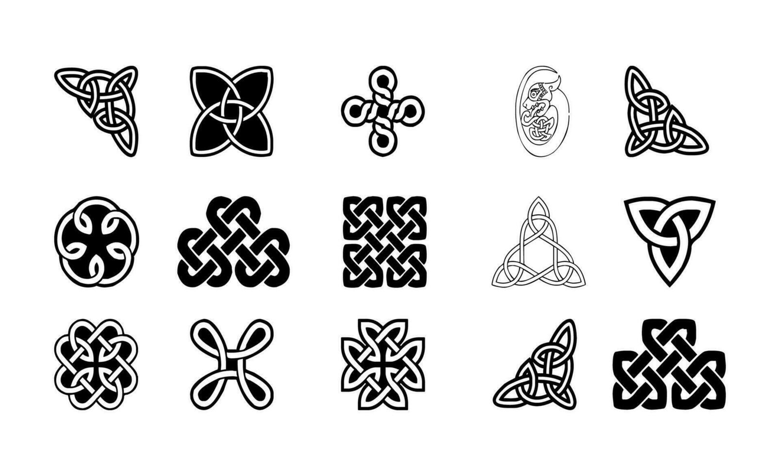 vector set of elements celtic