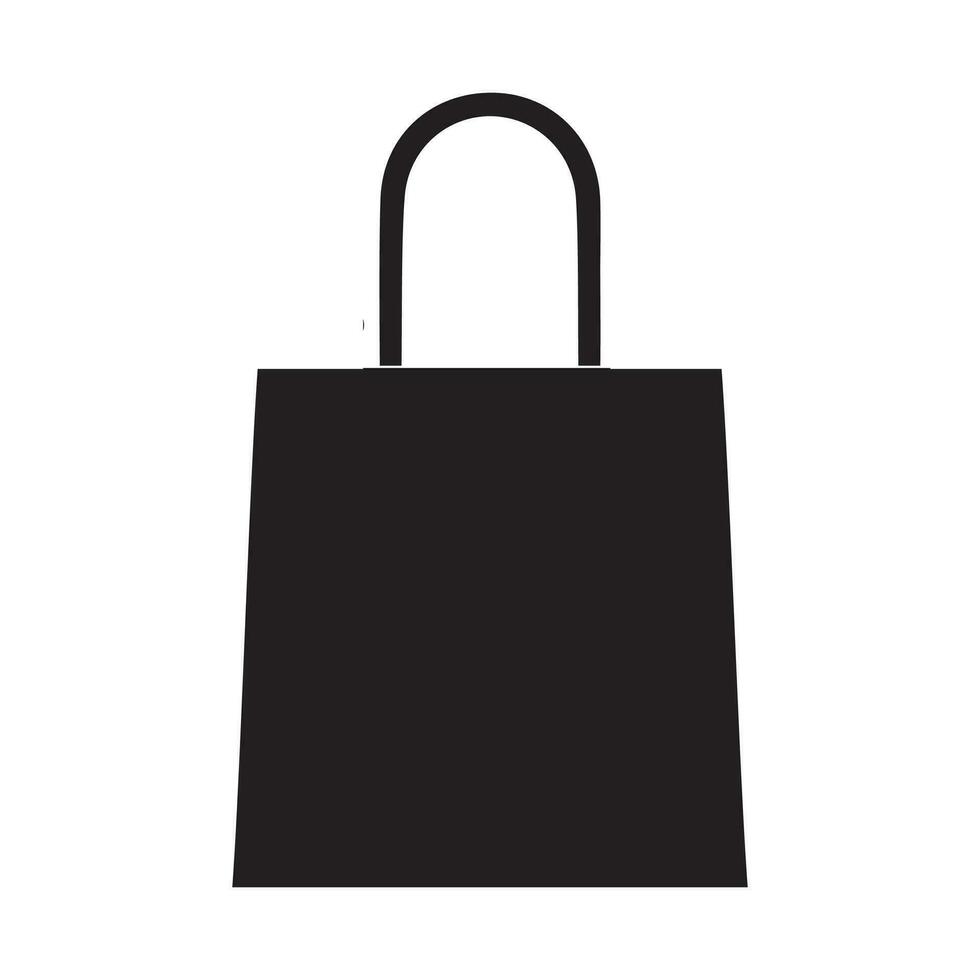 Shopping bag outline icon vector