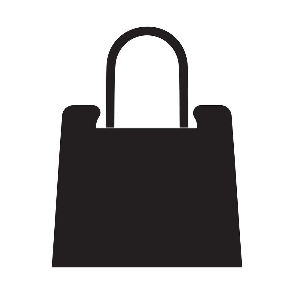 icono de contorno de bolsa de compras vector