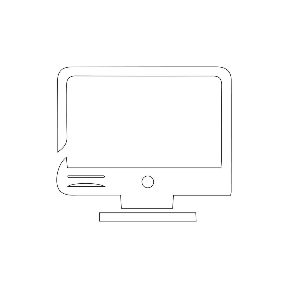 computadora monitor vector símbolo logo