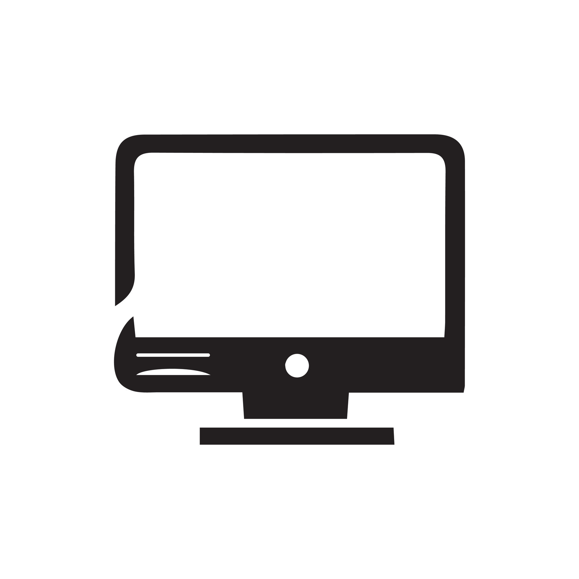 computer monitor vector symbol logo 35580897 Vector Art at Vecteezy